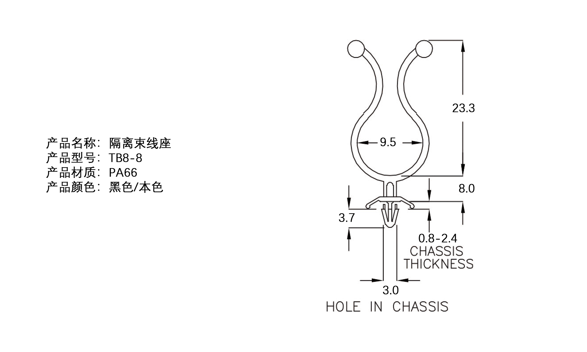 隔离束线座 TB20-8